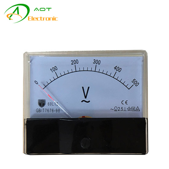 Generator Pointer Analog Voltage Meter DC 0-500V Voltmeter 69L13